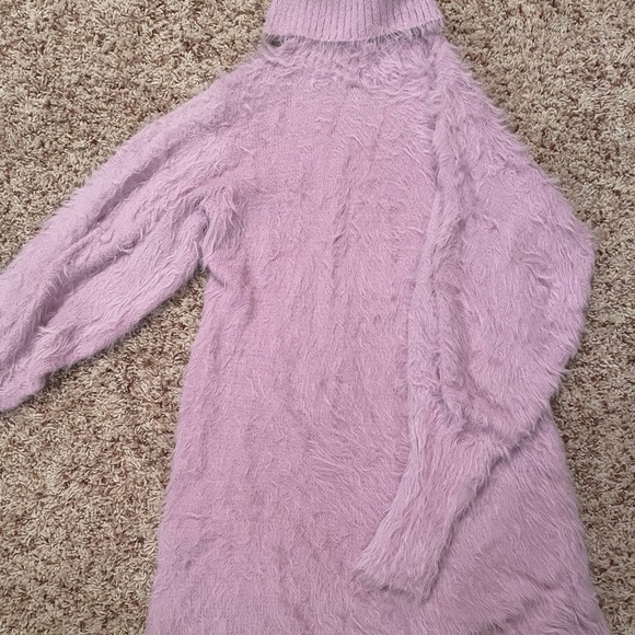 Free People Fuzzy Turtleneck Dress (LAVENDER!) - Picture 2 of 4